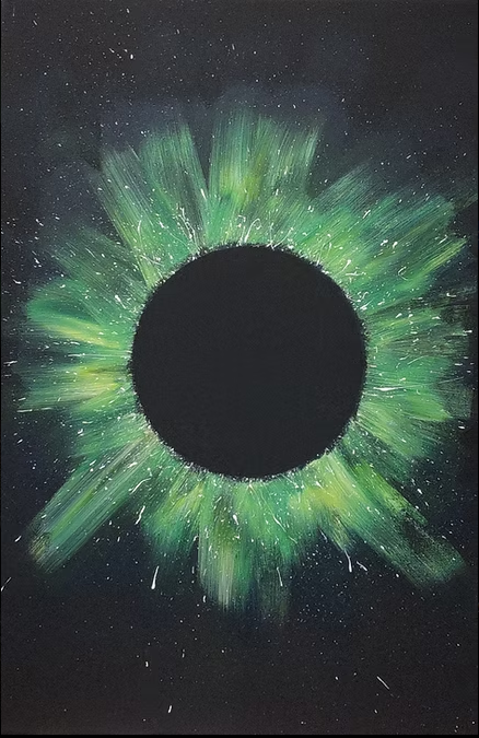 VOID GREEN - original modern abstract art painting