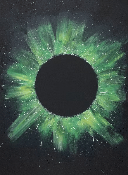 VOID GREEN - original modern abstract art painting