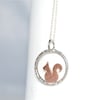 Tiny squirrel necklace 