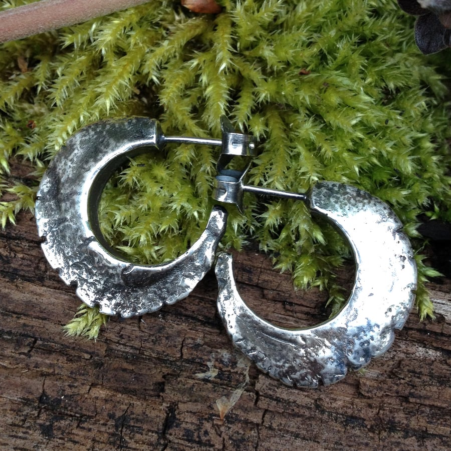 Sterling silver Tallon hoop earrings