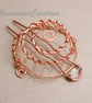 Antique Copper Spiral Bun Cage, Twisted Copper Hair Pin,Bun Holder for Long hair - Image 6