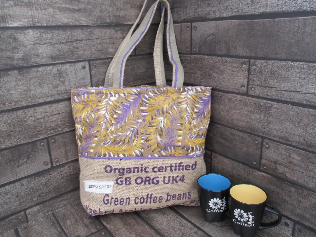 Eco-Friendly Tote Bag Handmade from Upcycled Materials Unique Sustainable Bag.