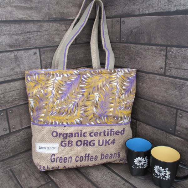 Eco-Friendly Tote Bag Handmade from Upcycled Materials Unique Sustainable Bag.