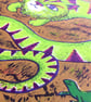 Tatzelwurm, 5-colour screen print - Image 3