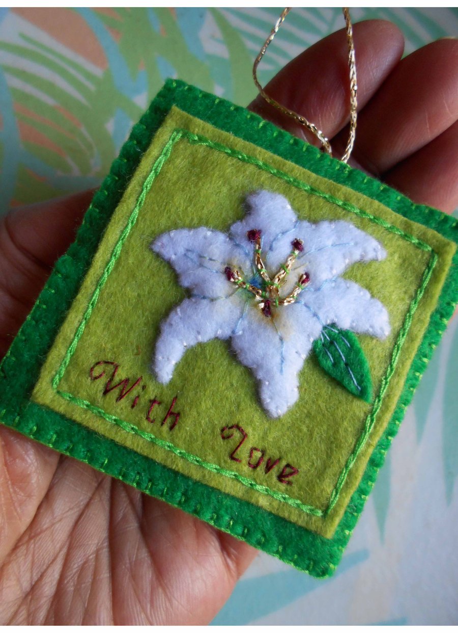 Peace Lily Hanging Decoration