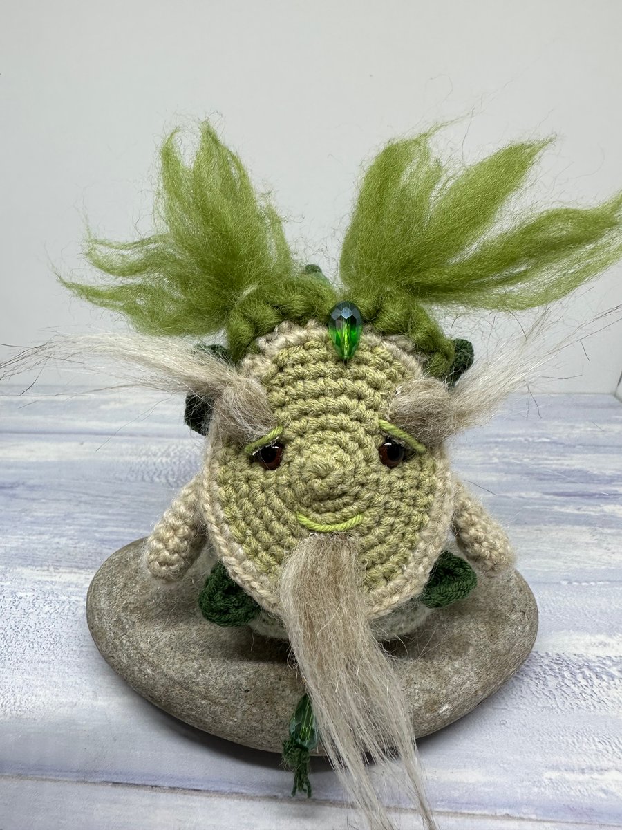 Crochet Amigurumi tree spirit 