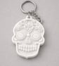 Sugar Skull Keychain – Custom 3D Printed Handmade Keyring