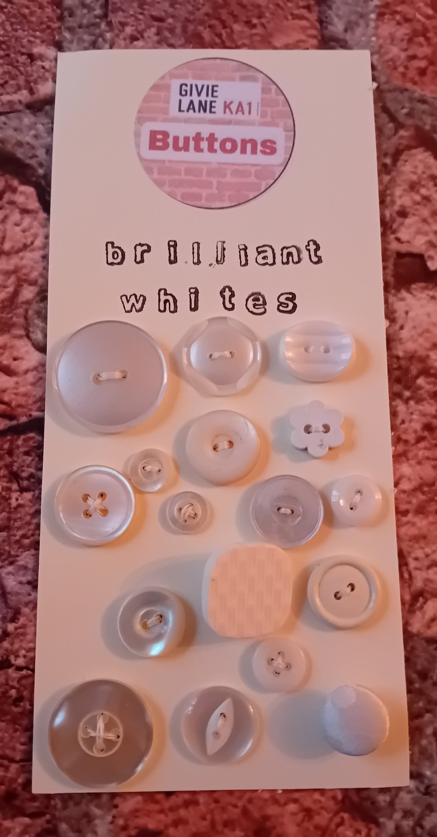 Brilliant Whites – A Found Button Collection