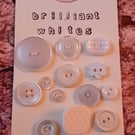Brilliant Whites – A Found Button Collection