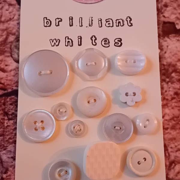 Brilliant Whites – A Found Button Collection