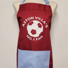 Aston Villa Apron: Personalised Football No 1 Fan  Made in England