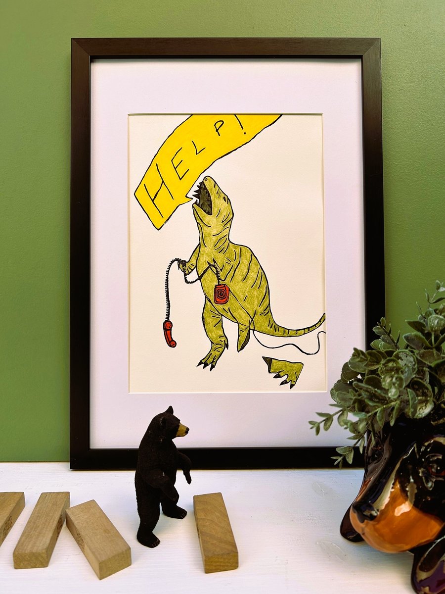 T-Rex print - Dinosaur art print  - T-Rex art print - Dinosaur print -