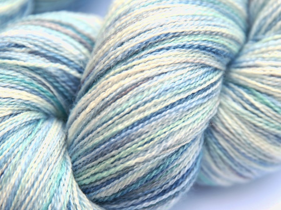 SALE: On the Wing - Silky Superwash Bluefaced Leicester laceweight yarn