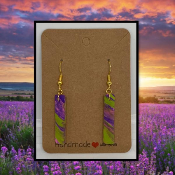 Outlet Lavender fields drop earrings