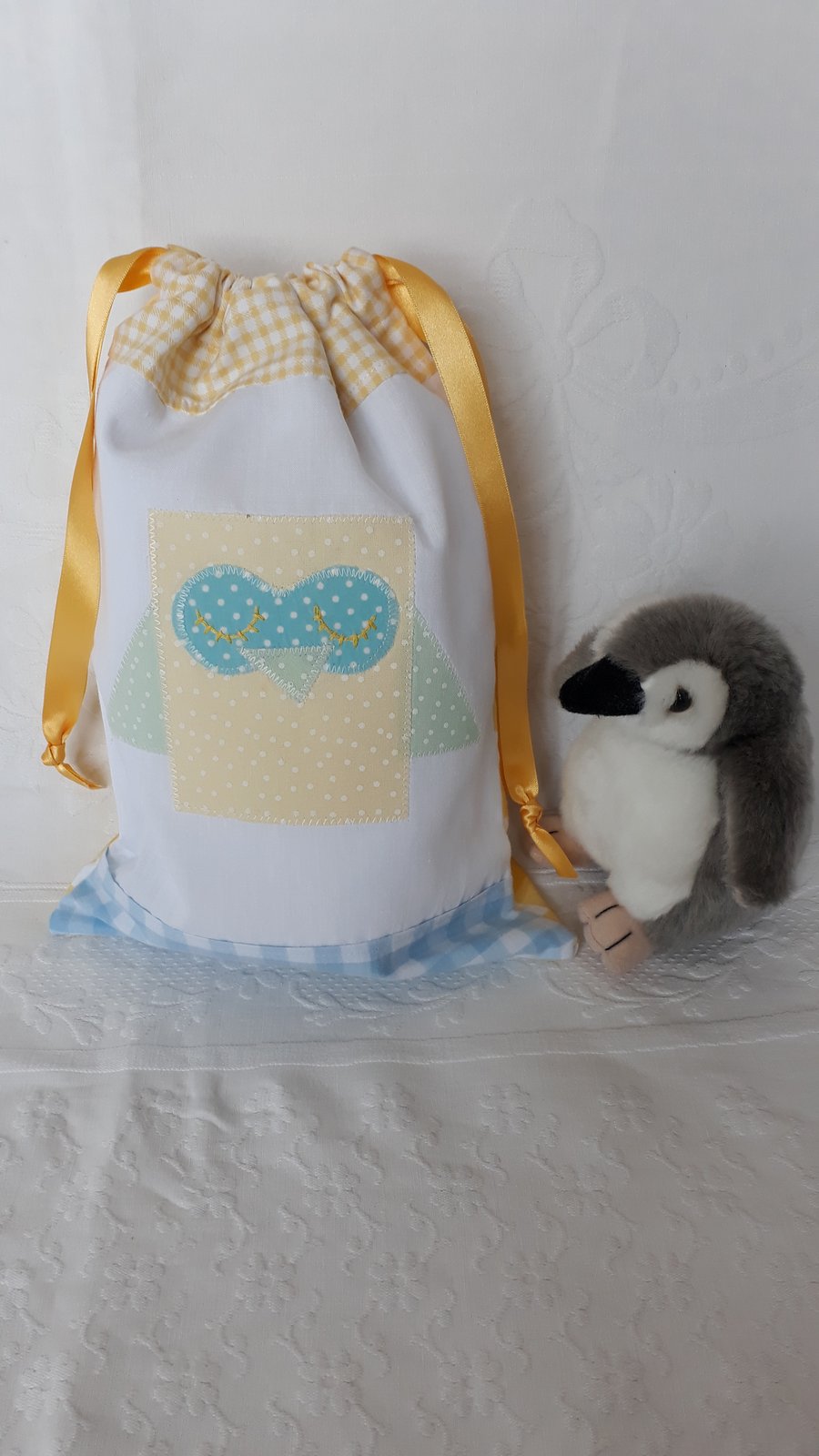 Owl drawstring bag 