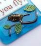 Handmade Fused Glass What If I Fall What If You Fly Hanging Picture Suncatcher  - Image 7