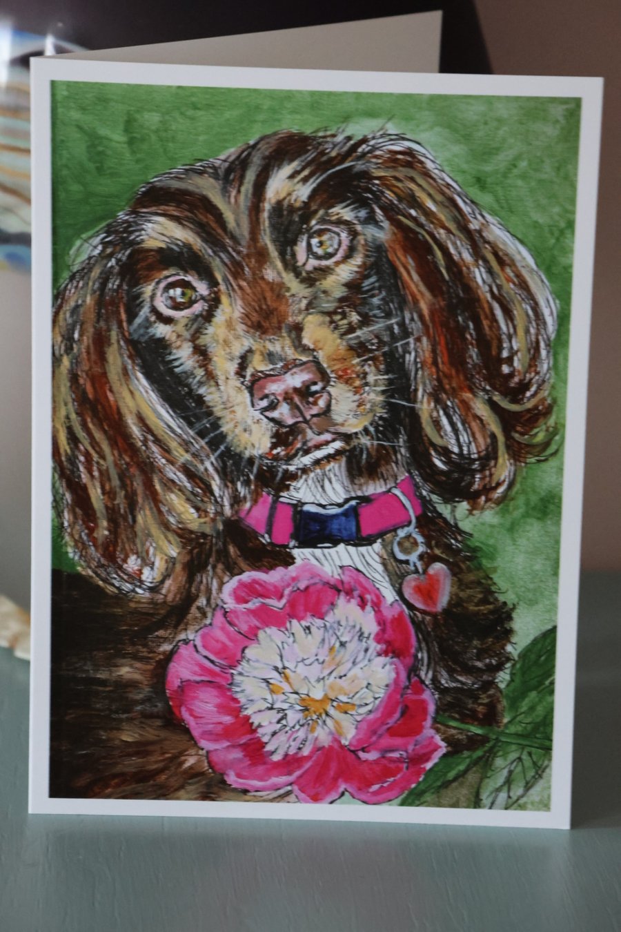 Sprocker Spaniel Love Blank Greetings Card