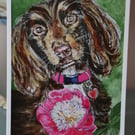 Sprocker Spaniel Love Blank Greetings Card