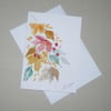 original hand painted blank greetings card ( ref FA 144 A4 )
