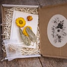Hand made eco gift sete letterbox with dried flowers