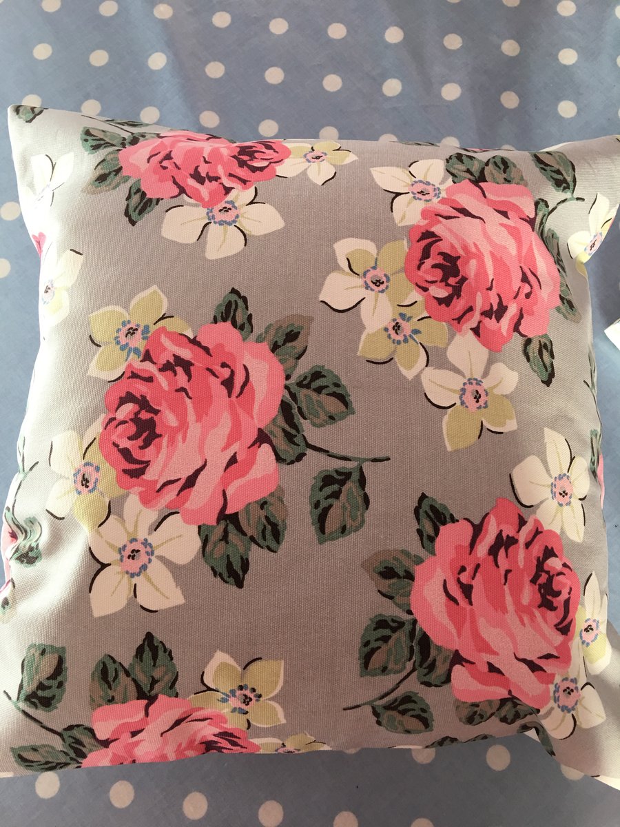 Cath kidston Richmond rose cotton duck fabric cushion cover
