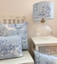 Esme Toile Blue - 30cm Drum Table Lampshade - Image 4