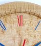 Designer made Wood Wall Clock with a Birdseye Maple Dial & Inlaid Sycamore Bezel - Image 6