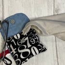 Spectacles cleaning cloth and pouch for sparkling glasses. Numbers