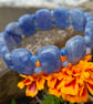 Natural Blue Aventurine Stretch Bracelet, 8 inch length