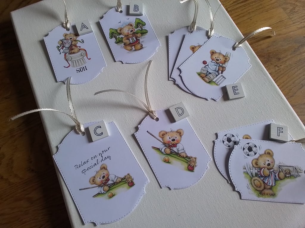 Gift tag. Assorted gift tags. Sport. Ref 407