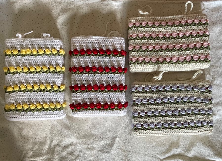 Crocheted Tulip Book Cover
