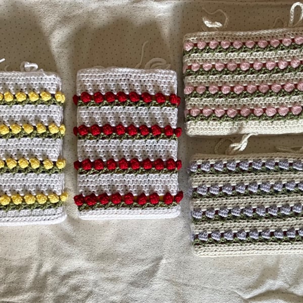Crocheted Tulip Book Cover