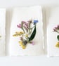 Handmade Paper Pressed Flower Notecards - Set of 3