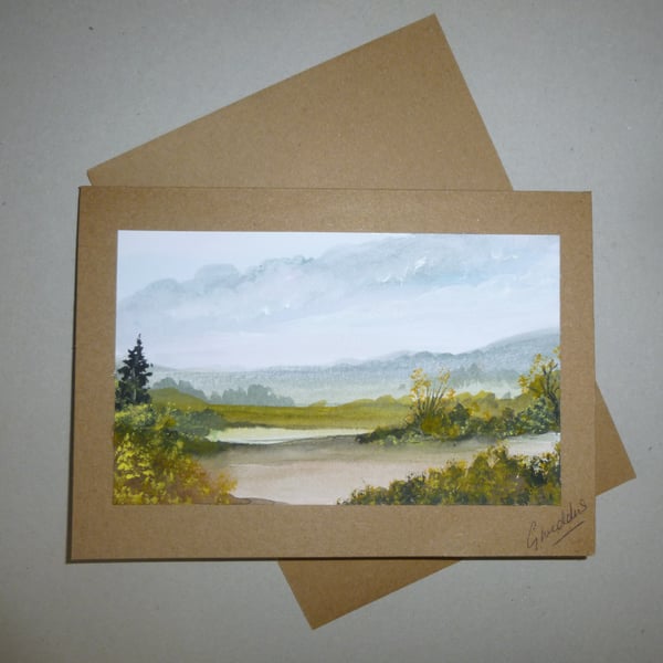 original art landscape watercolour painting greetings card ( ref FA 467 K2)