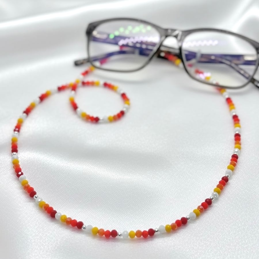 Colourful Festival Vibe Beaded Glasses Chain