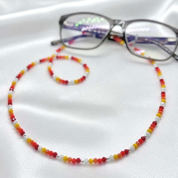 Colourful Festival Vibe Beaded Glasses Chain