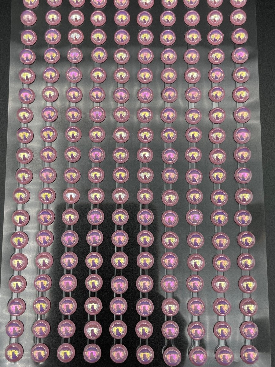 200 Self Adhesive Pearls 6mm Beautiful Small Round AB Pink Pearl Stick On Adhesi