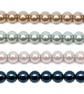 Metallic Tone Glass Pearl Beads, 6mm 8mm for Jewellery Making, Wedding Pearl
