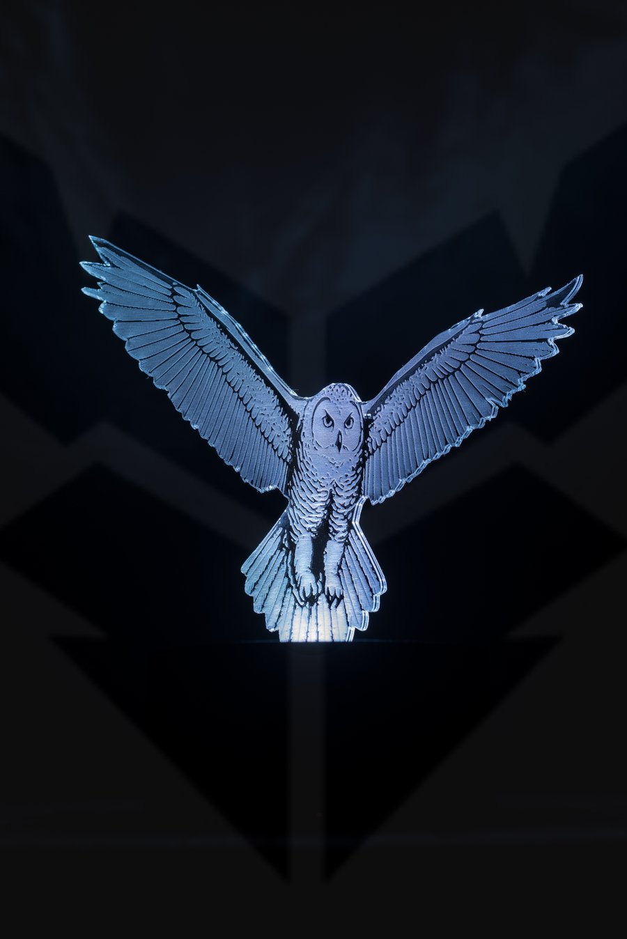 Owl Led Night Light Multi coloured, Red, Blue, White, Green Table Lamp