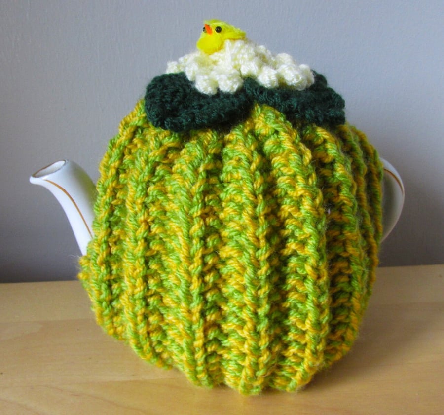 Hand Knitted Tea Cosy, Mini Knitted One Cup Teapot Cover, Afternoon Tea