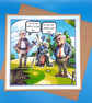 Funny Golf Birthday Card, 8x8inches 20x20cm