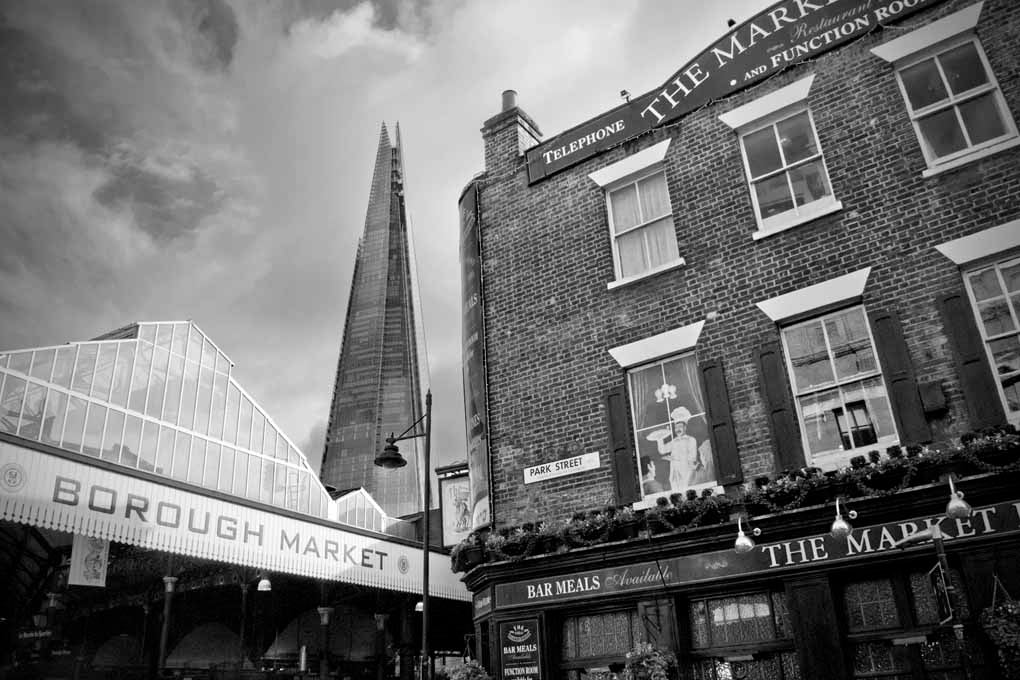 Borough Market The Shard London UK 18"x12" Print