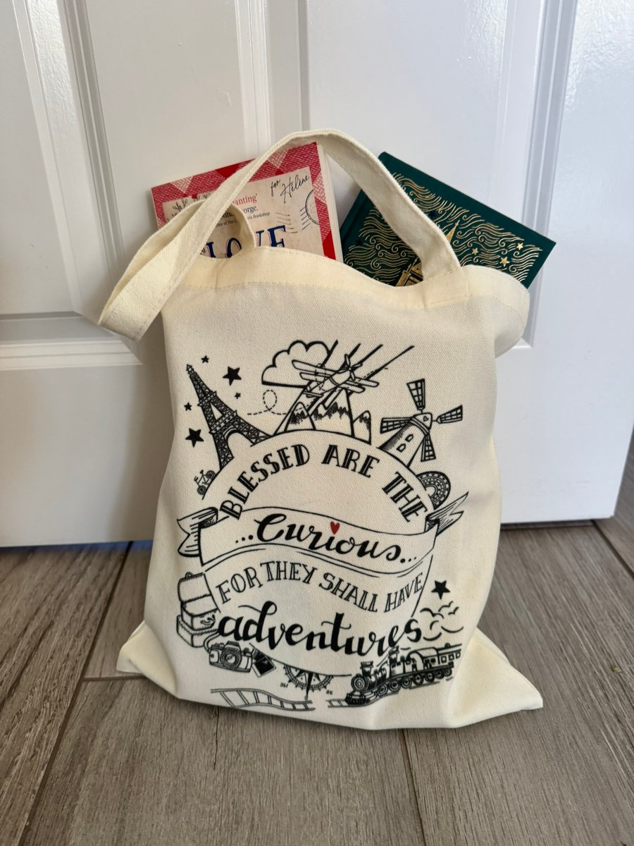 Individually Printed Tote Bags with Original Adventure Illustration 