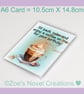 Coffee Birthday Card with inside message A6 size 10.5cm X 14.8cm  - Image 6