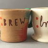 Two Brews. Pair of handmade ceramic cups.