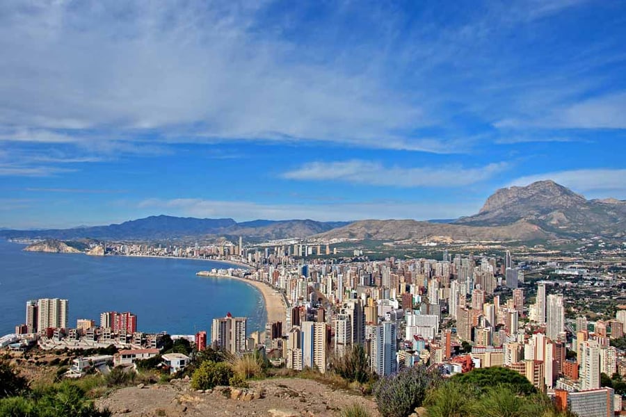 Benidorm Skyline Cityscape Costa Blanca Spain Photograph Print