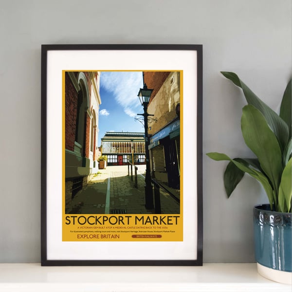 Stockport Market, Stockport UK Travel Print from Silver and Paper Prints NW004