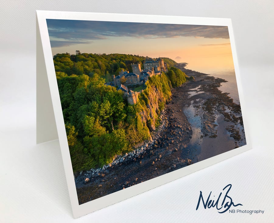 Culzean Castle & Ailsa Craig, Ayrshire - Scottish Greeting Card by Neil Barr