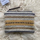 Wool Mini Pouch - Honey: Handwoven in Wales