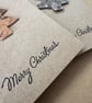Natural wood Christmas tree card bark winter forest greeting woodland hunter art - Image 4
